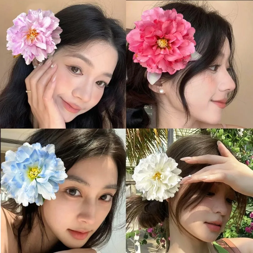 

Cloth Flower Hair Clip Vacation Style Headwear Duckbill Clip Flower Hairpin Headdress Female Hair Accessories