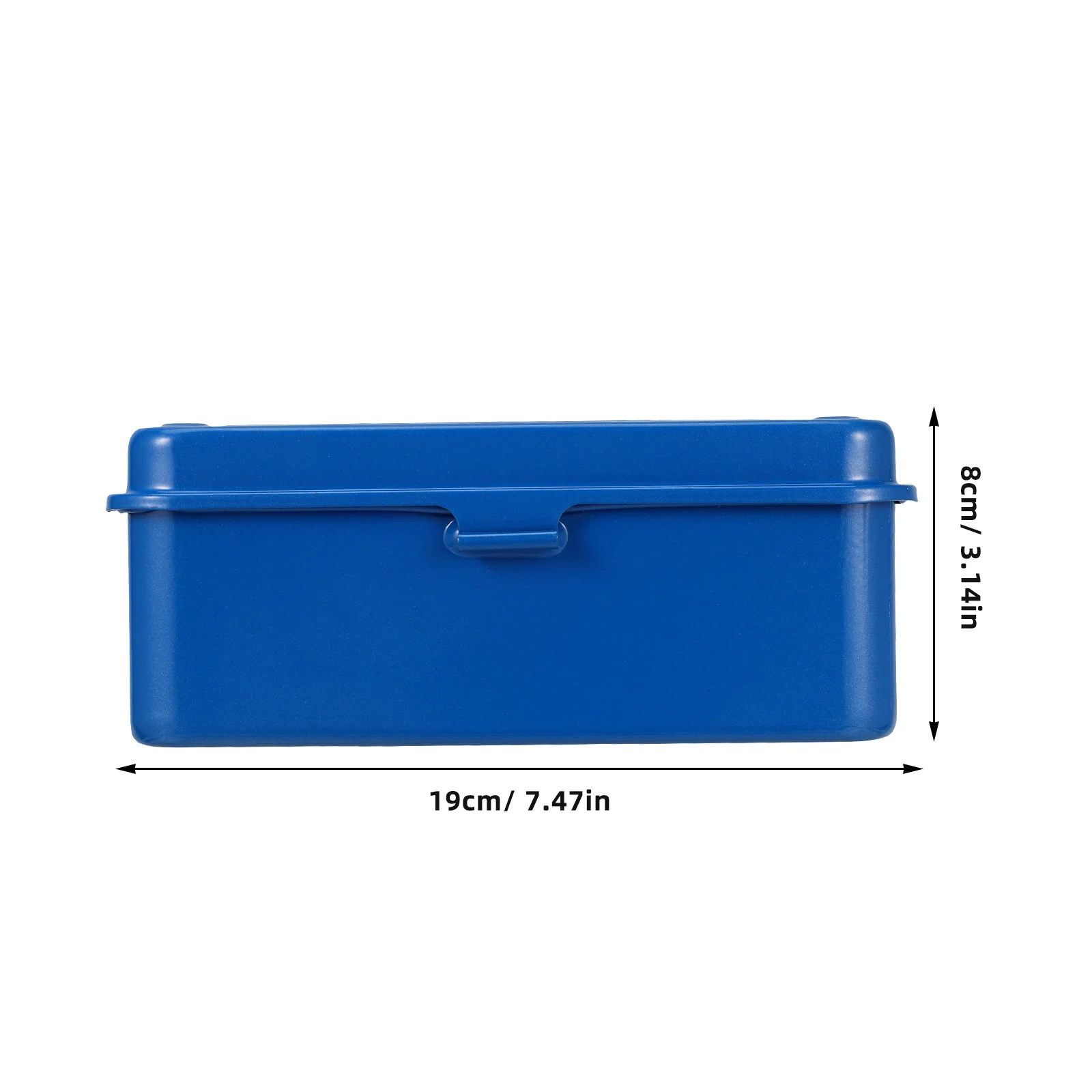 صندوق أدوات معدني صغير منظم صندوق أدوات عالي التحمل مع غطاء تخزين حديد على الطراز العتيق لأداة إصلاح السيارات لورشة العمل المنزلية #2