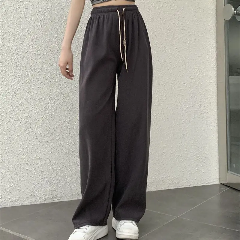 High Waist Corduroy Wide Leg Pant Women's Drawstring Loose Pajama Pants Fashion Sleepwear Trousers Outside Wear Pantalones