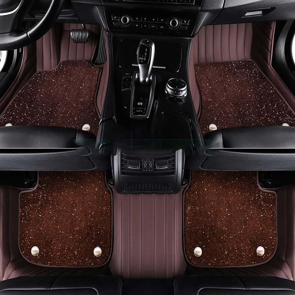 Double layer 5D Custom Car Floor Mats For Cadillac Escalade Auto Carpets Foot liners car Accessories voiture