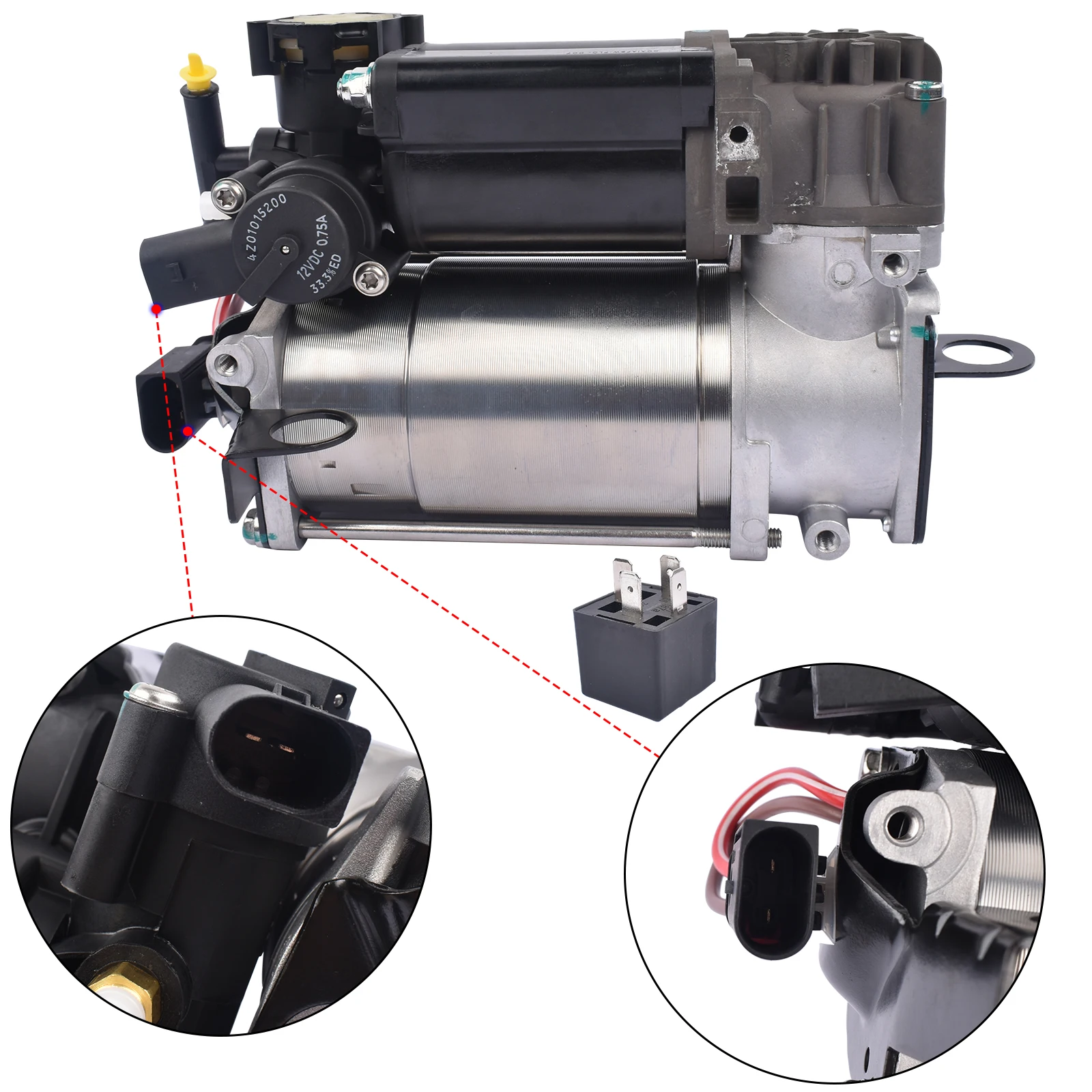 

Air Suspension Compressor & Relay Fits for Mercedes-Benz S-Class W220 MAYBACH 240