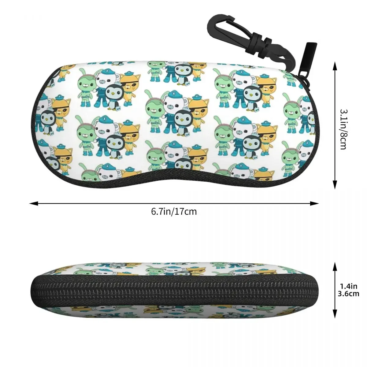 The Octonauts Captain Barnacles Kwazii Peso Tweak Shell Glasses Case Portable Sunglasses Box Women Men Soft Eyeglass Bag Pouch