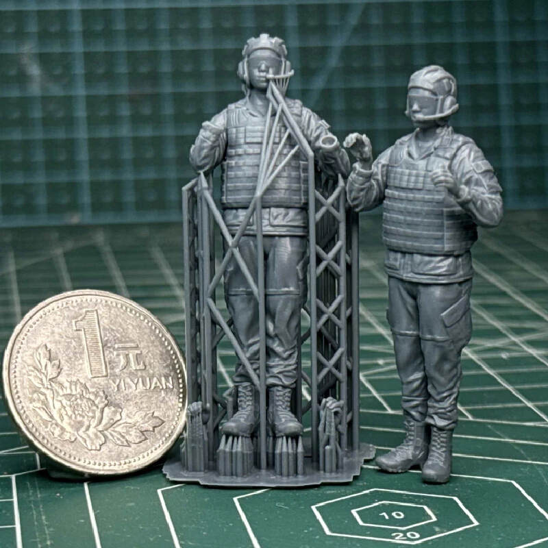 Figurine en résine de soldats de l'armée chinoise, Micro Miniature Gk, modèle blanc imprimé en 3d, jouet, Kit non assemblé et non peint, 1/35