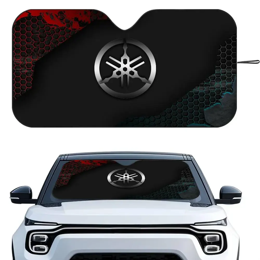 

Y-YAMAHA-S Motorcycle Car SunShade Heat-insulating Aluminum FilmReusable Suction Cup Blocks UV Rays Car Sun Visor Protector