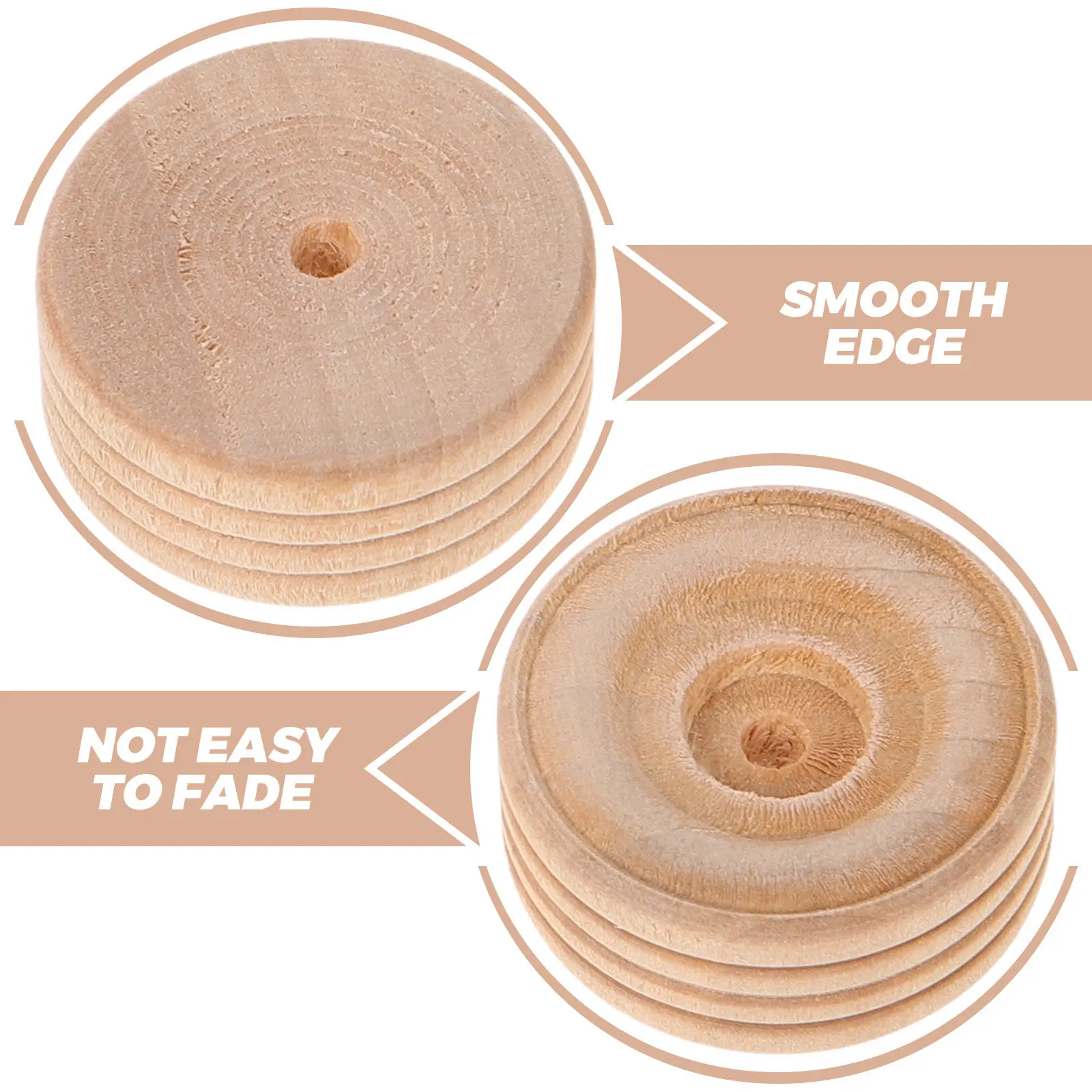 20Pcs Wooden Wheels DIY Car Parts Natural Wood 1.2x3cm Mini Crafts Painting Educational Kids Projects Display Knob