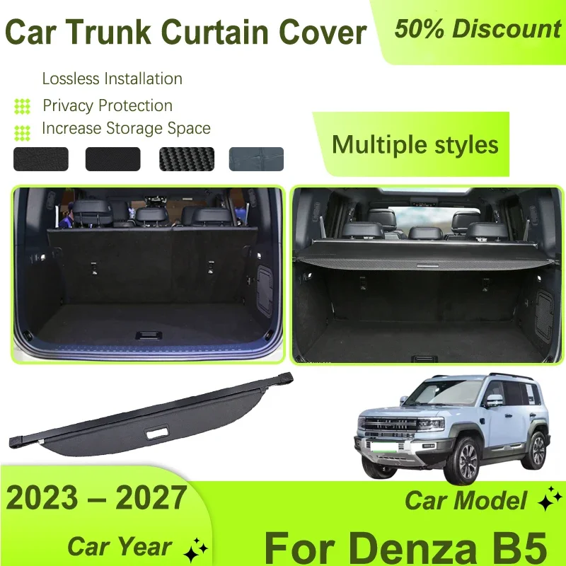 

Car Trunk Storage Rack Cover For Fangchengbao Leopard 5 Denza B5 2023~2027 Retractable Shade Cargo Liner Shelter Car Accessories