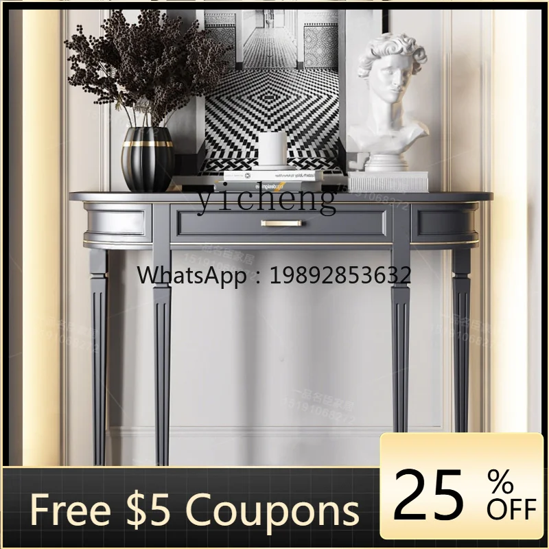 

simple entrance door entrance table living room wall table curved aisle corridor cabinet American simple decorative cabinet