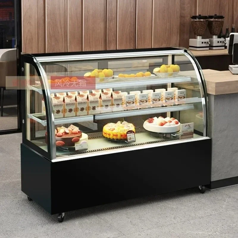

Right Angle Cake Refrigerated Display Cabinet Commercial Fruit Deli Glass Fresh-keeping Cabinet