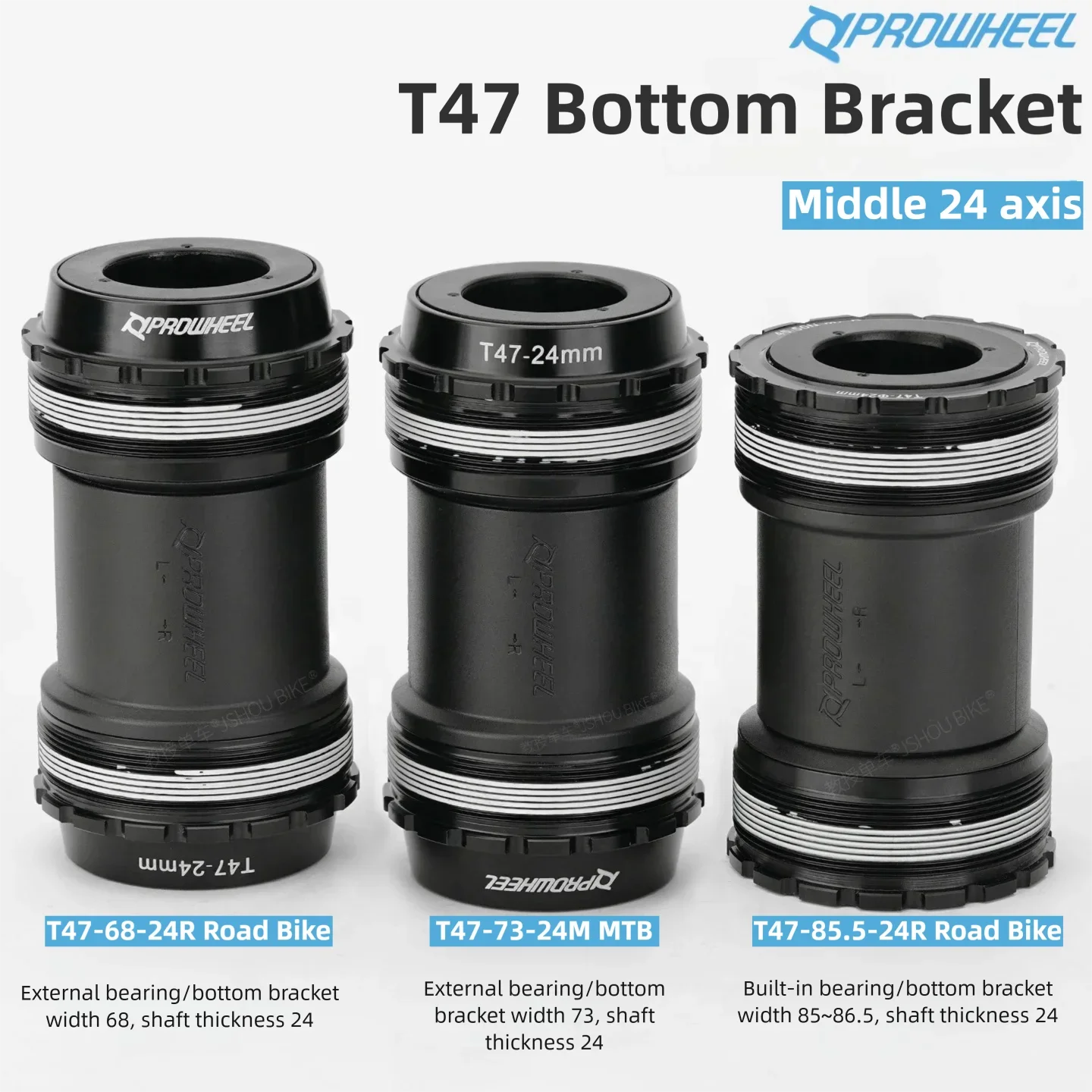 

PROWHEEL T47 68/73/85.5 мм MTB/дорожный велосипед, каретка для велосипеда, 24 мм, внешний/внутренний подшипник 7075 al с ЧПУ для Shimano/SRAM