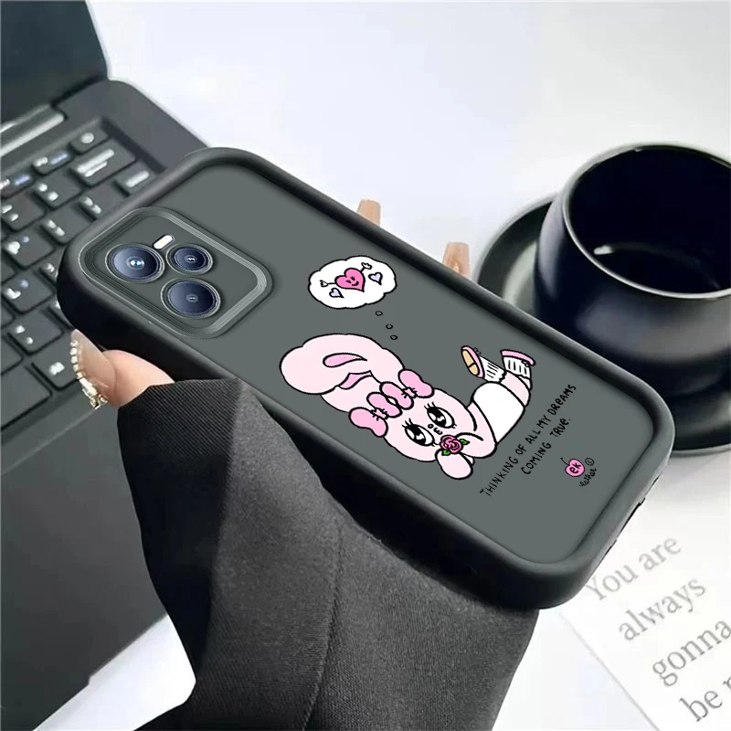 

for Realme C20 C21 20A 30A 50A Q3I C25 C21Y C25Y C2 8I PRIME soft Lovely shockproof cute girl phone case Casing