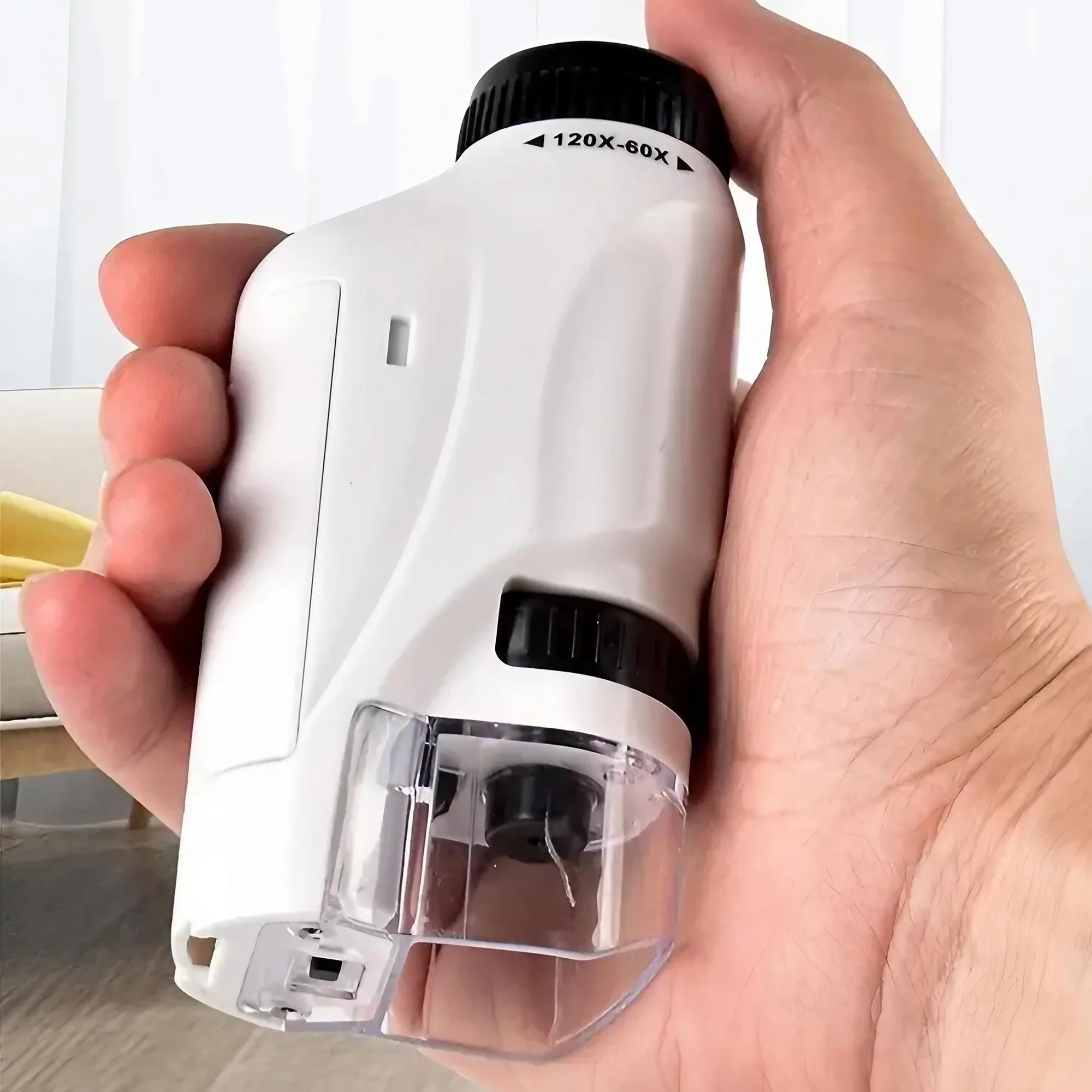Portable Handheld Microscope for Kids - 60X-120X STEM Pocket Scope