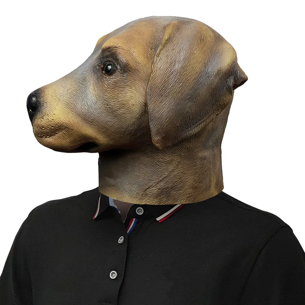 Labrador-Hundemaske Halloween-Party-Kostüm Vollgesichtsmaske Tier-Latexmaske Cosplay-Verkleidung Kostüm-Requisiten – Detail 2