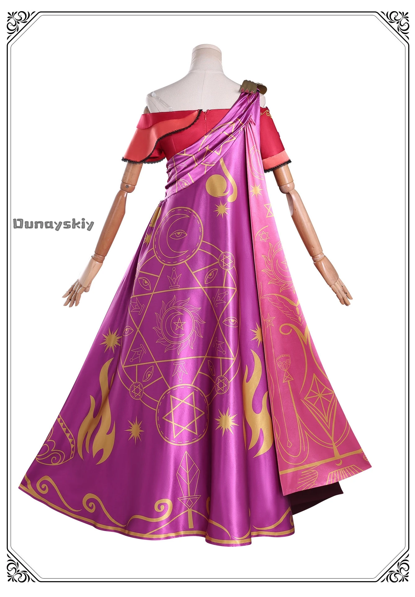 Yumekiri@aBc Zina Anime Cosplay Costume Female Adult Red Lady Dress Full Set Princess Transformation and Magic Styles Woman view 5
