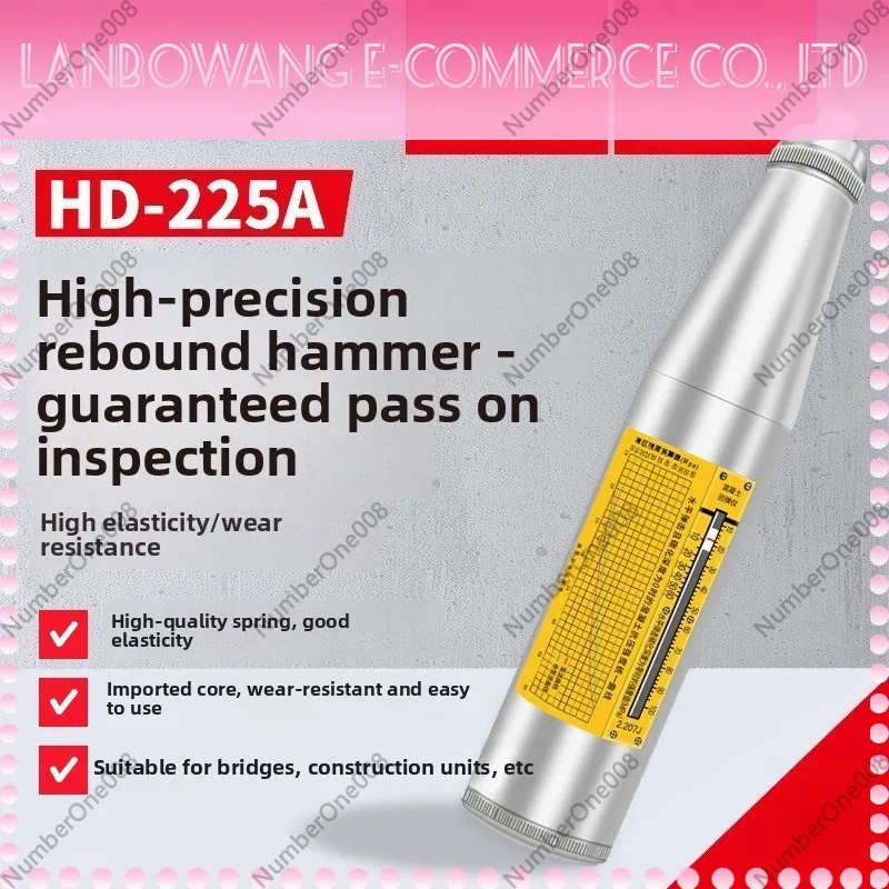 HD-225A Mechanical Concrete Rebound Hammer Concrete Strength Testing Tester Chinese English Dual