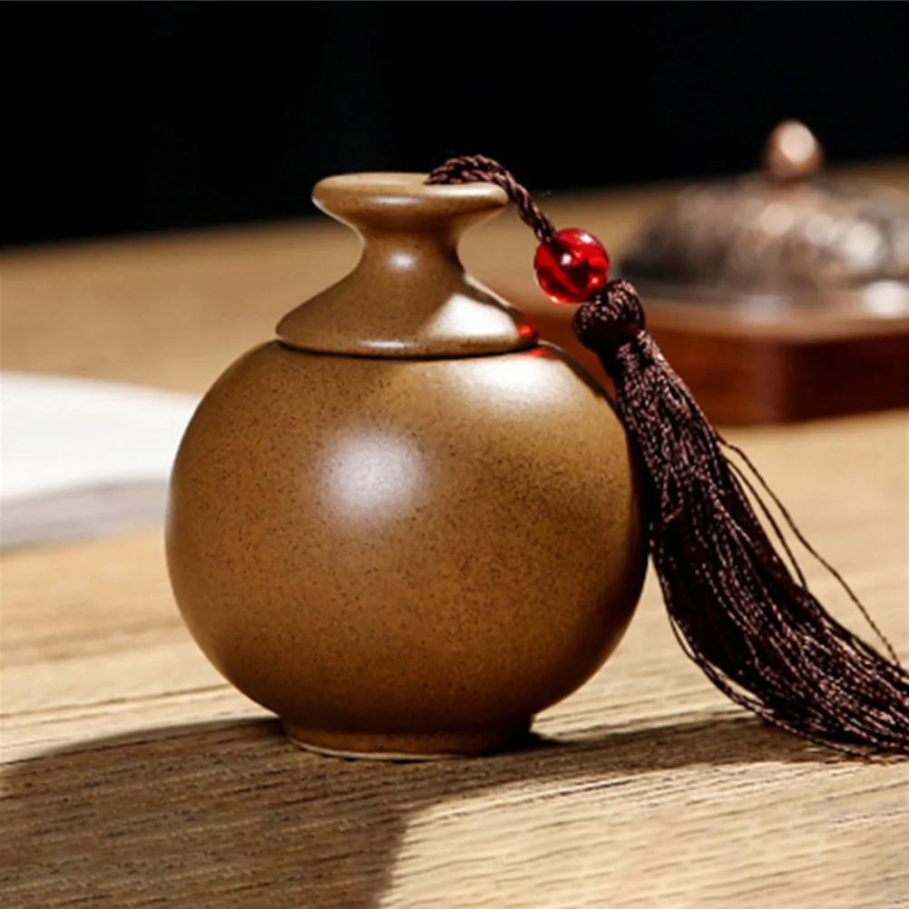 

Ceramic Canisters for Tea Coffee Beans Storage Airtight Spice Jar Powder Incense Container Sealing Ceramic Jar Home Kitchen