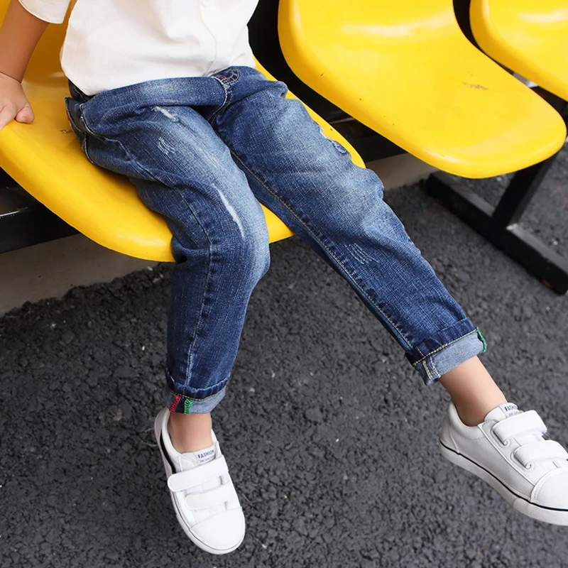 Afbeelding 5: IENENS Kids Jongens Jeans Mode Kleding Klassieke Broek Denim Kleding Kinderen Baby Boy Casual Bowboy Lange Broek 5-13Y