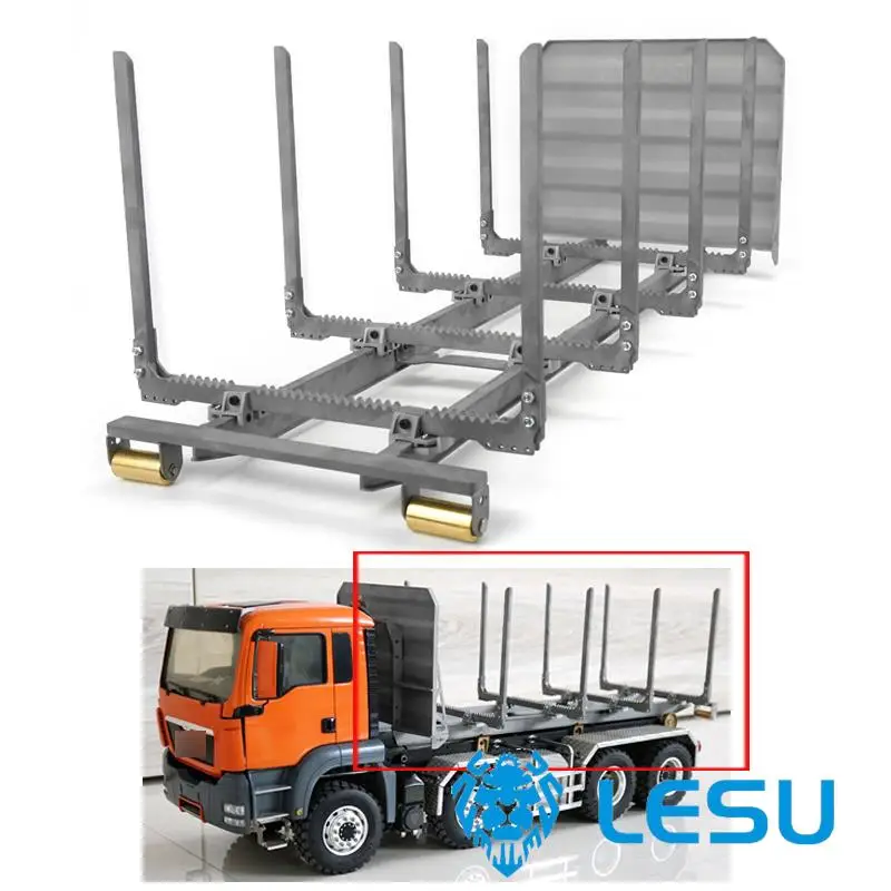 

Metal 1/14 Trailer Luggage Carrier For LESU 8*8 RC Truck Roll On/Off Tipper Outdoor Toys TH13438