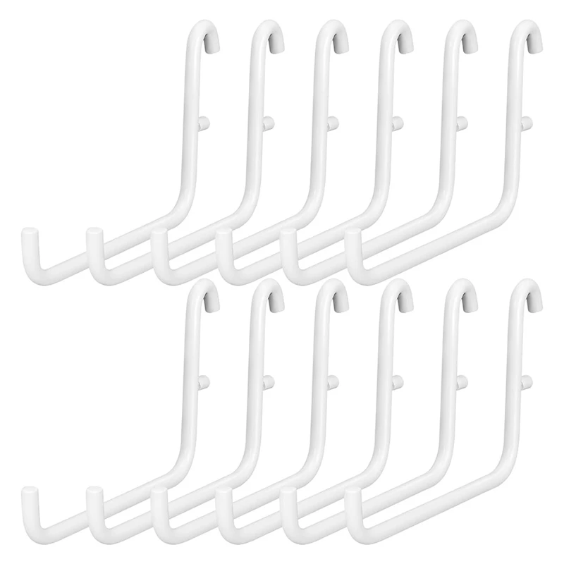 12Pcs Peg Board Hooks, Peg Board Accessories, Long Peg Board Hooks Set Metal Storage Tool Waterproof Home Office Tool