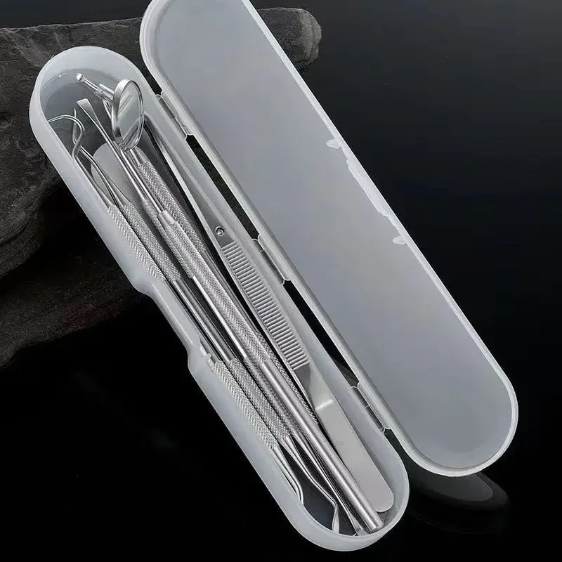

6pcs Stainless Steel Teeth Cleaning Tools Home Portable Tooth Cleaning Care Set Reusable for Men Women Adults and Pets