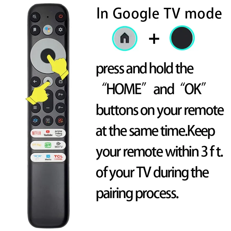 BT-TC01 RC902N FMR1 RC902V FMR RC902V FMR1.RC902V FMR6.RC902V FMR7 Voice Remote Control Fit for TCL Android TV Mini-LED QLED 4K