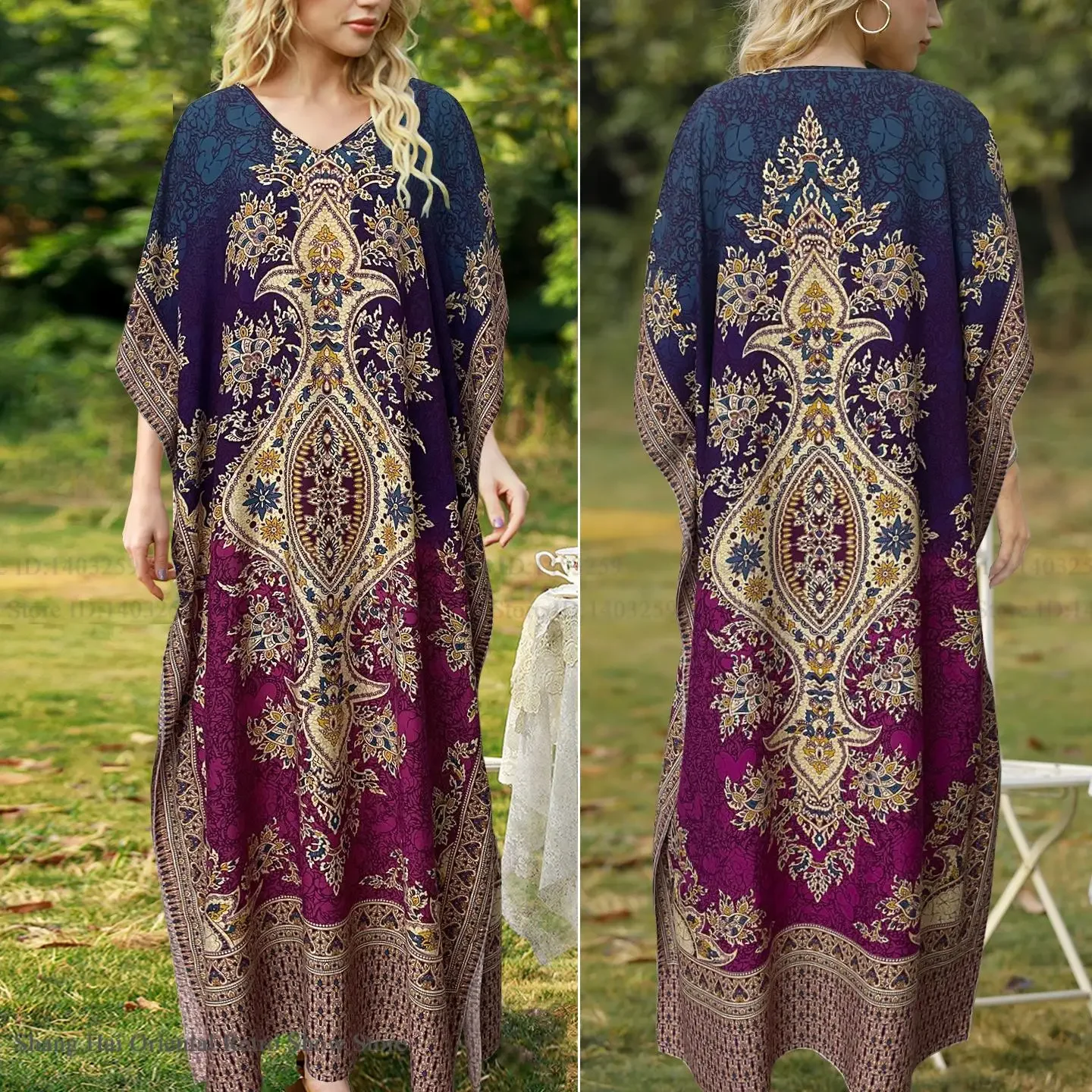 

Ночная рубашка с цветочным принтом, длинная ночная рубашка большого размера, свободная атласная одежда для отдыха, пляжное платье для отдыха, женская одежда для сна, домашняя одежда, ночная одежда