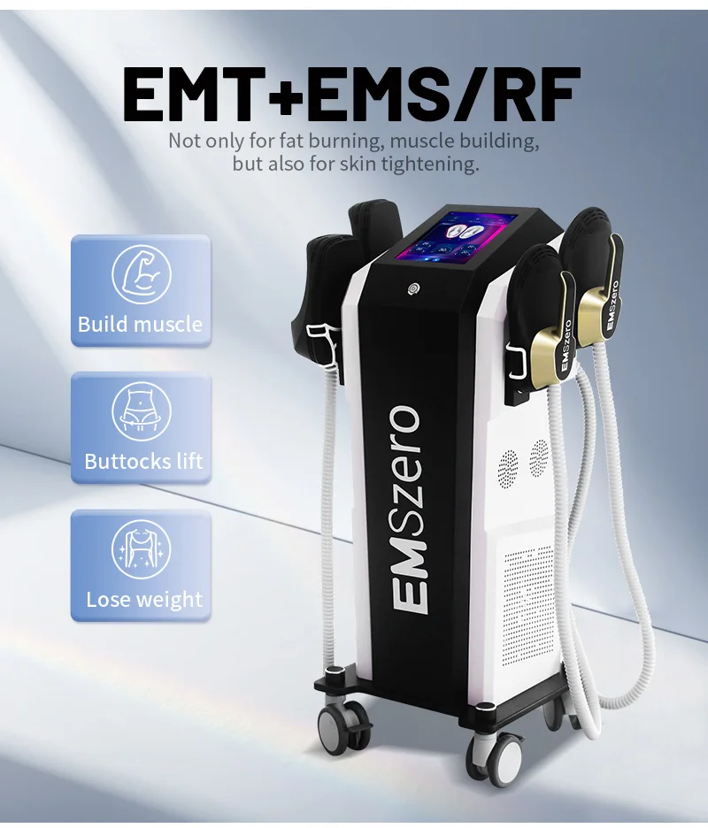 

2024 Black RF EMS Sculpt Machine 6500W Fat Body Slimming Technology Muscle Stimulation Sculpting EMSZERO