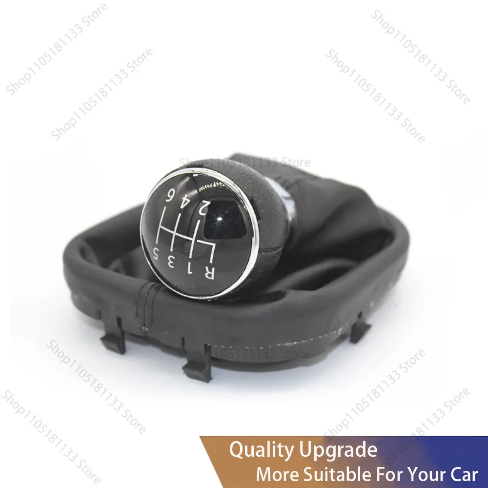 For volkswagen Touran 2003-2010 Caddy MK2 2004 2005 2006 2007 2008 2009 Car-styling 5/6 speed Gear shift Stick knob leather Boot