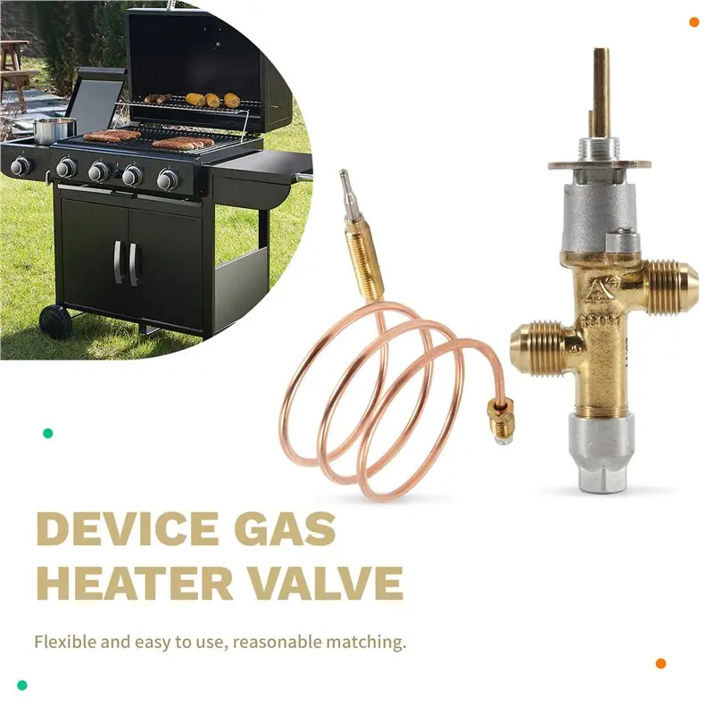 B62B-Low Pressure Gas LPG Fireplace Failure Safety Control Valve Kit Gas Heater Thermocouple Replacement 5/8-18UNF