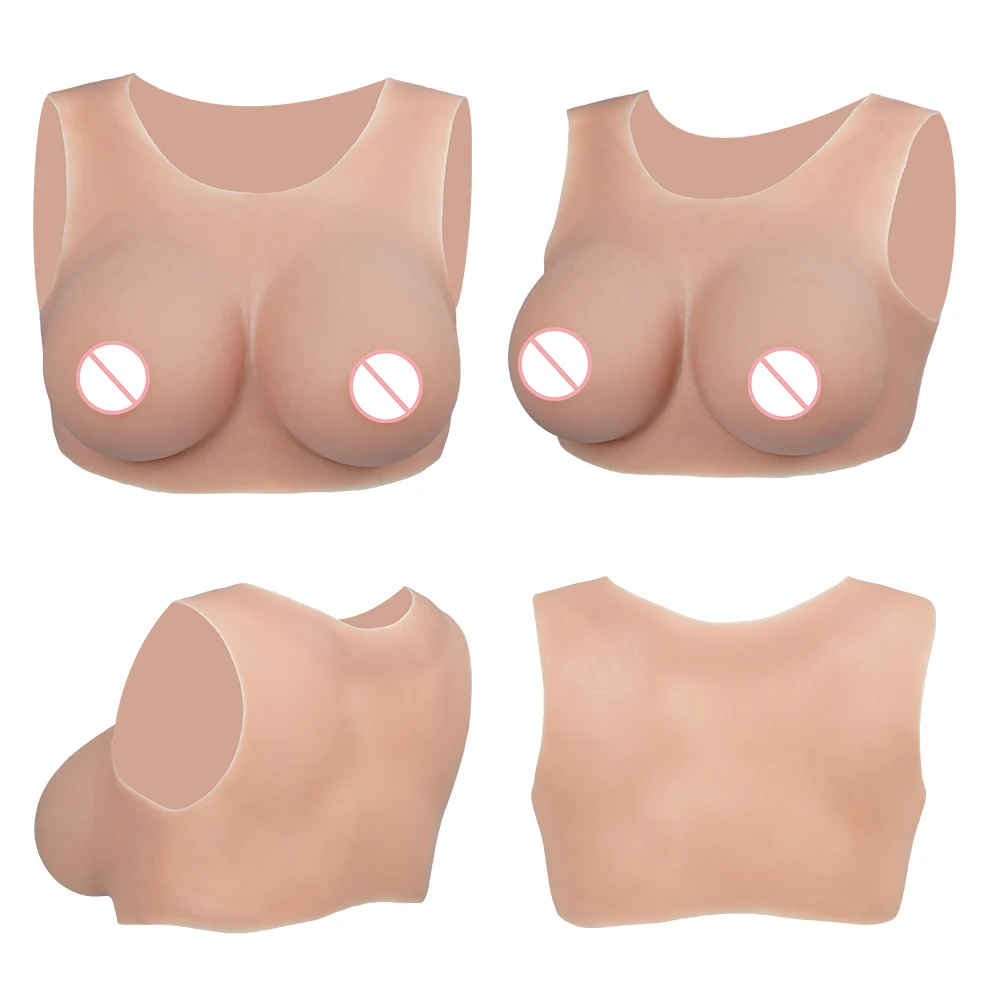 CYOMI Factory Promotion A-G Cup Realistic Silicone Breast Forms Round Neck Fake Boobs Tits For Transgender Drag Queen Shemale