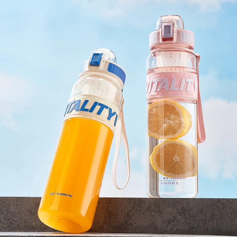 

Large Capacity Water Cup with Tea Infuser, Portable, Outdoor Sports Cup, Plastic Drinking Water Bottle, Good-Looking, Summer