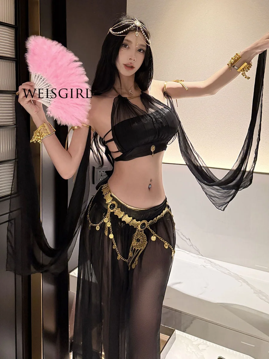 Exotic Dance Cosplay Western Beauty Belly Dance Sexy Goddess Dunhuang Costume Stage Performance Women's Traditional Ethnic Co...
