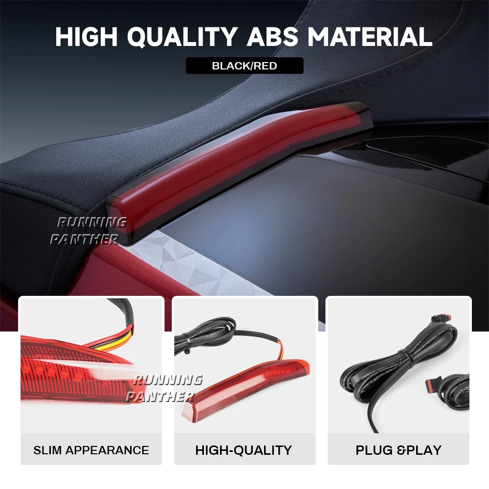 لهوندا Goldwing الذهب الجناح GL1800 2021-2023 جولة DCT وسادة هوائية دراجة نارية صندوق علوي جذع جولة نصائح الجانب LED ضوء الزخرفية مصباح