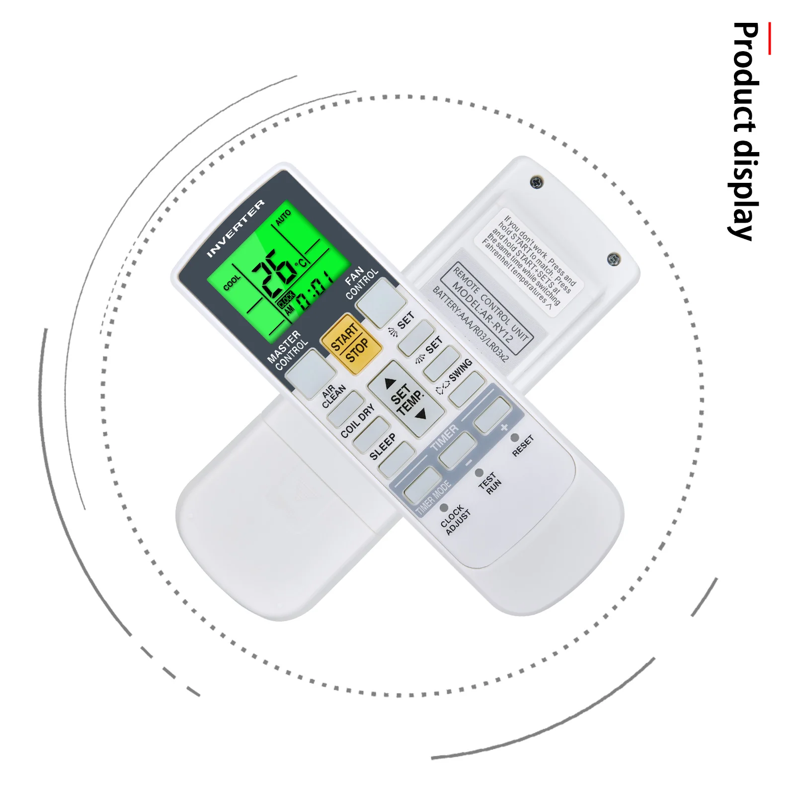 Новый пульт дистанционного управления для кондиционера Fujitsu Ar-Rah2u Ar-Rah1u Ar-Rae2u Ar-Rae1u Ar-Ry3 Ar-Ry4 Ar-Ry12