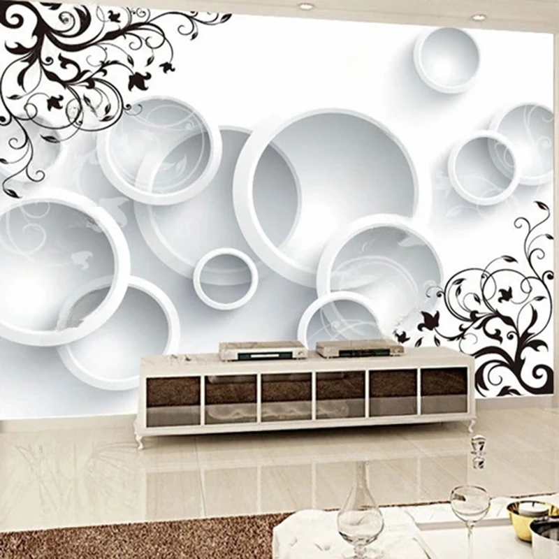MU8240 3D Wall Murals Wallpaper Hand Painted Pink Flowers Large Living Room Bedroom Home Decor Non-Woven Papel De Parede Tapety