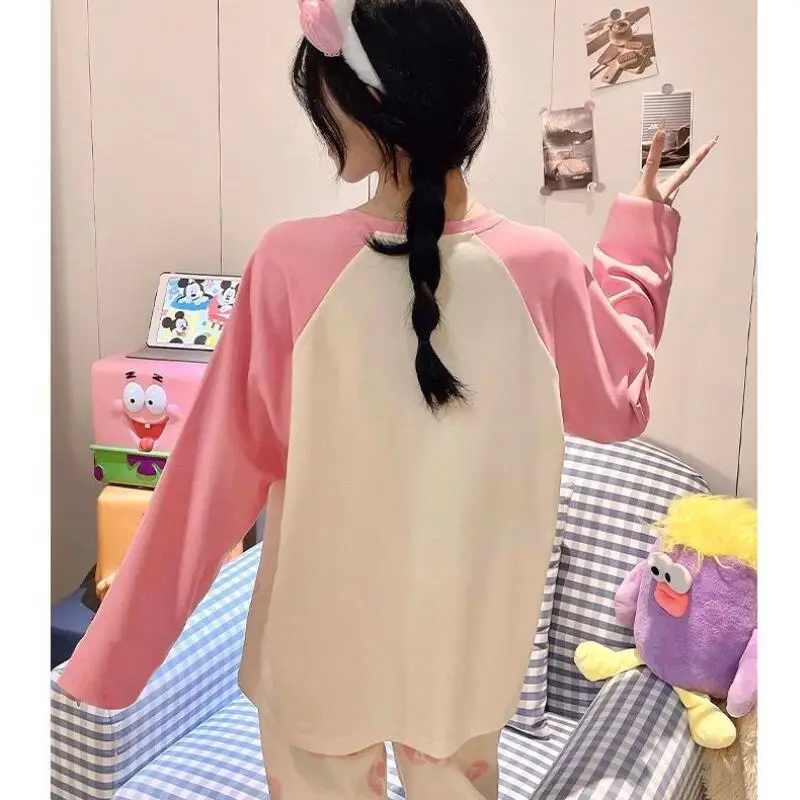 

Sanrio Hello Kitty комплект одежды для сна милый и креативный мультфильм новая домашняя одежда Kawaii весенний плотный милый праздничный подарок для девочек