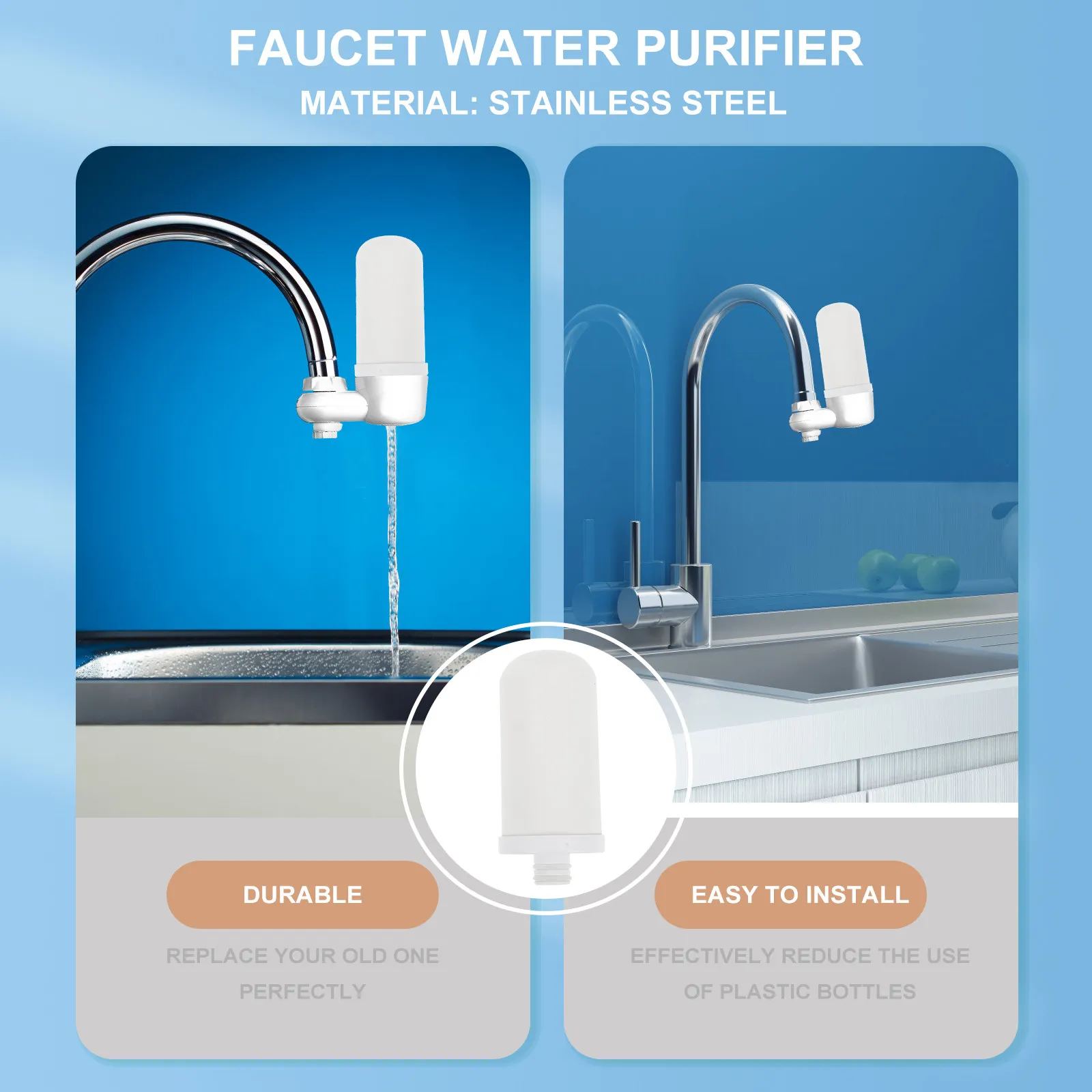 

Purifier Core Multi-Stage Tap Cleaner Rust Chlorine Lead Remover Kitchen For Drinking Cooking Vegetables\ ↓\ **