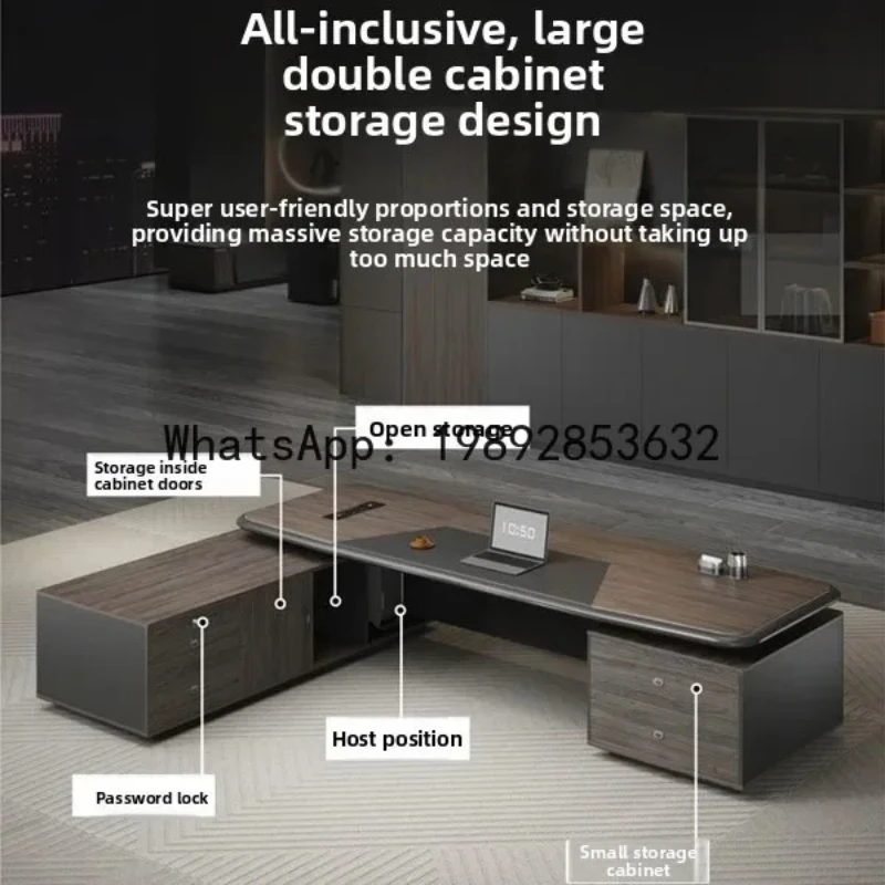 

T20 - Элитный комплект офисной мебели: стол и кресло для руководителя, простой современный дизайн.