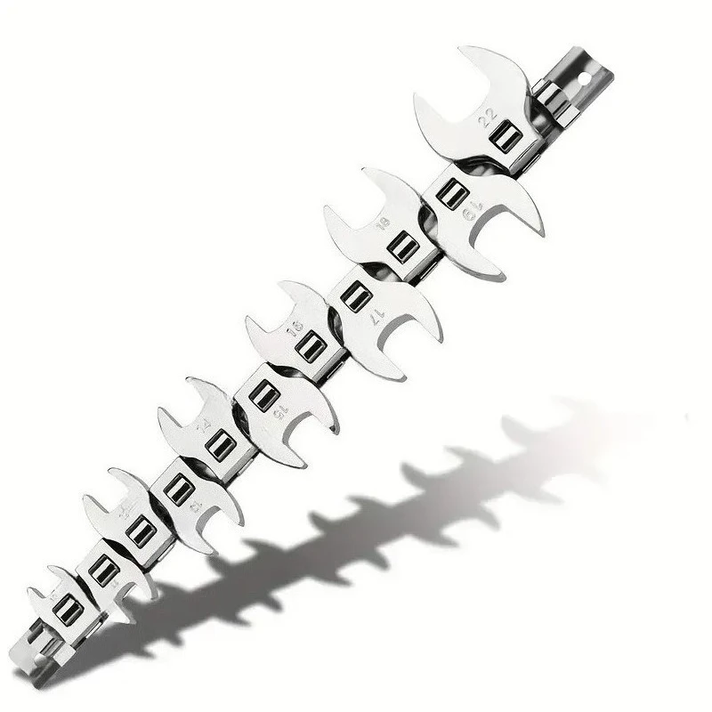 

3/8 Inch Drive Crow Foot Wrench Set 10 To 22mm Metric Chrome Plated Crowfoot Wrench Hand Tools Crowfoot Wrench Set