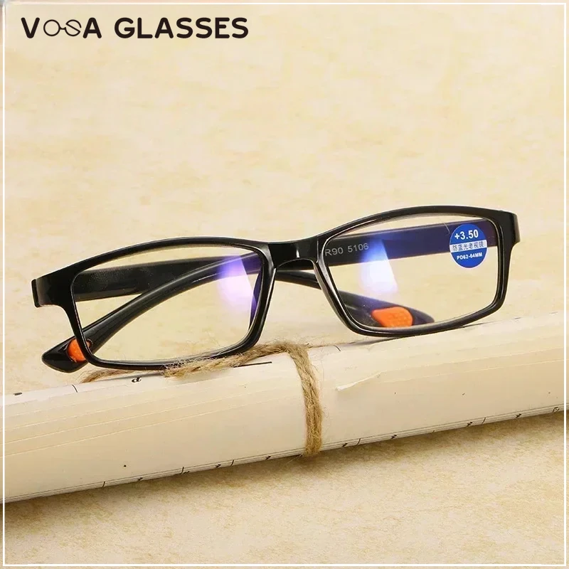 Anti Blue Rays TR90 Reading Glasses Women Ultralight Reading Presbyopic Eyewear Men Computer Reading Optical Eyeglasses