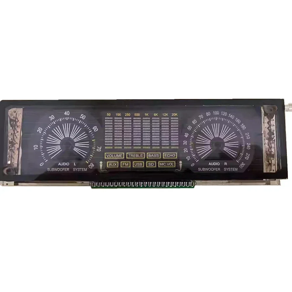 Electronic Desktop Decoração Display, tela VFD, sensibilidade ajustável, alto-falante amplificador de potência, exibição do espectro do carro, 5V