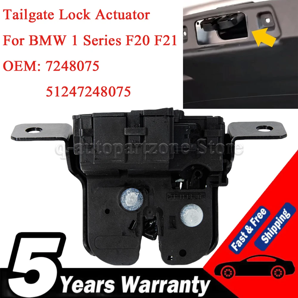 Car Tailgate Boot Lid Trunk Lock Latch Actuator For BMW F20 / F21 I3 7248075 51247248075