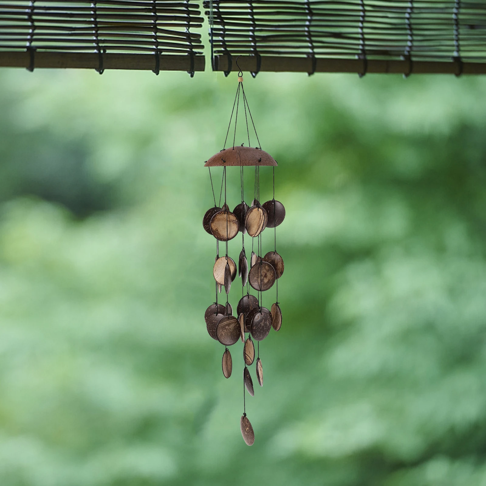 

Coconut Shell Wind Chimes Garden Hanging Decor Brown Window Decoration Creative Bell Home