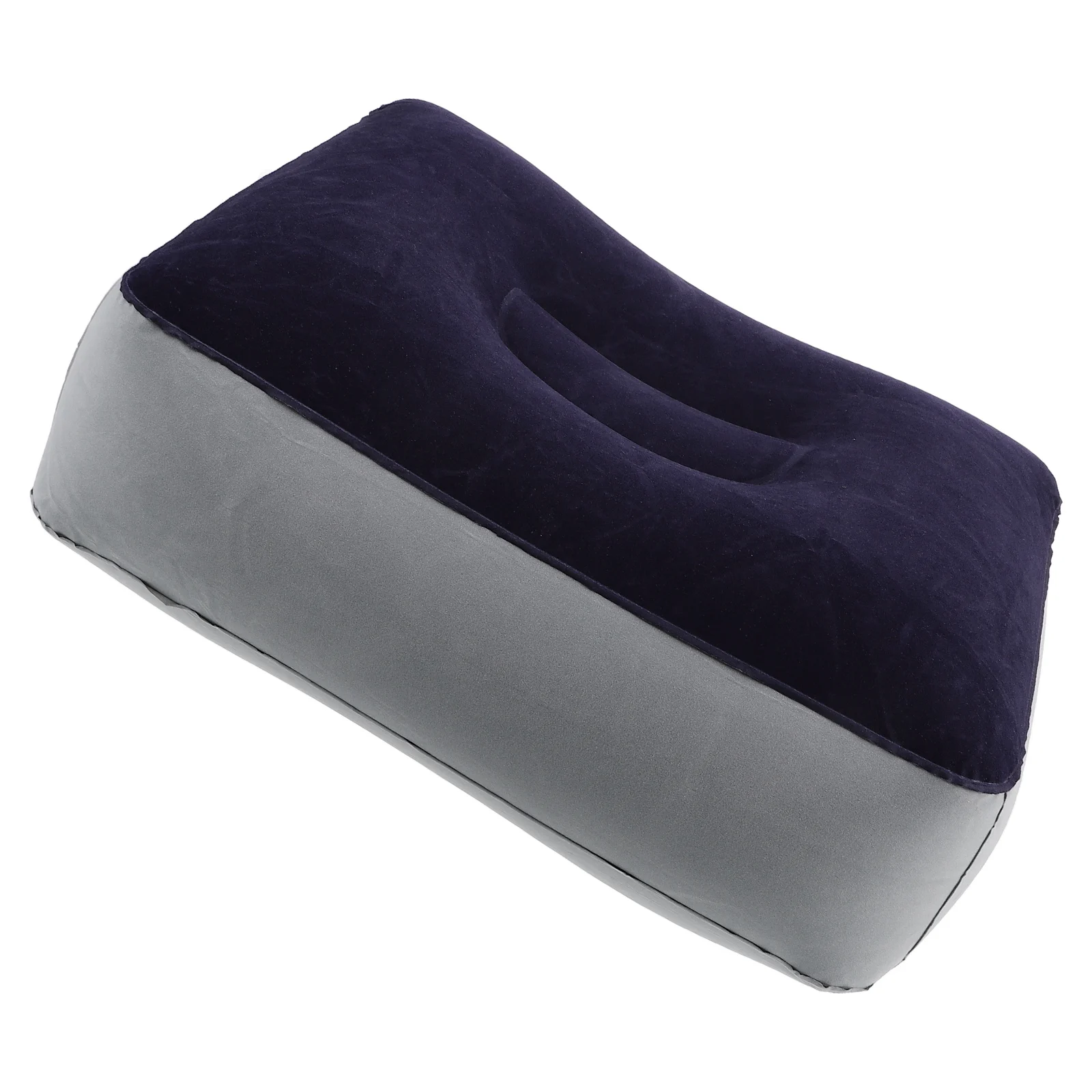 Reposapiés inflable, almohada de viaje, accesorio para silla de Camping, colchón flocado de PVC portátil, estera autoinflable, reposapiés de avión