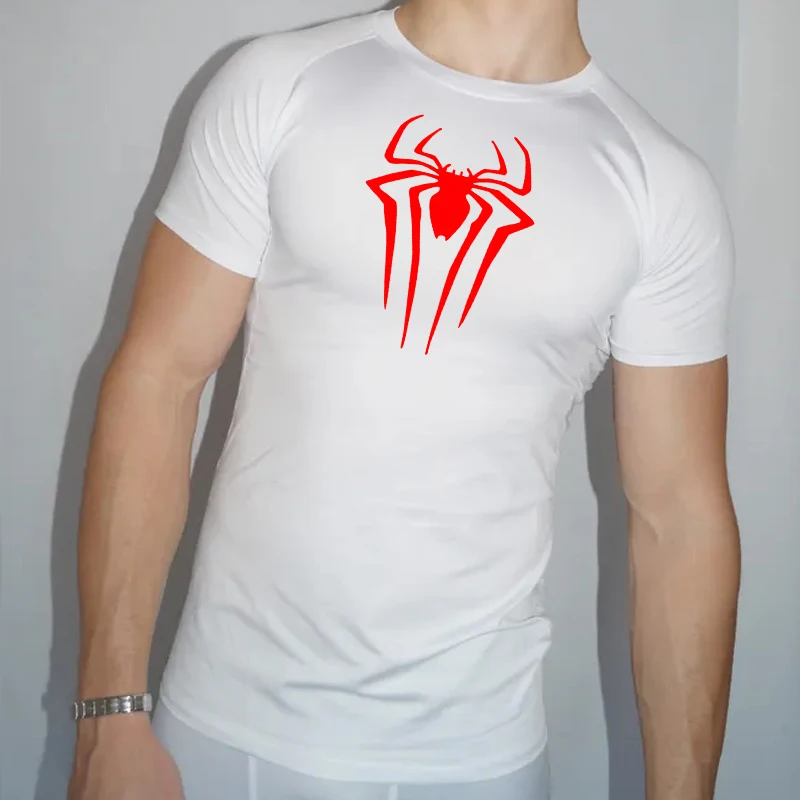 Compression Shirt Sports Quick dry T-shirt Men's Running Short-Sleeved Summer Fitness Top Workout Clothing Front Back 2099 New