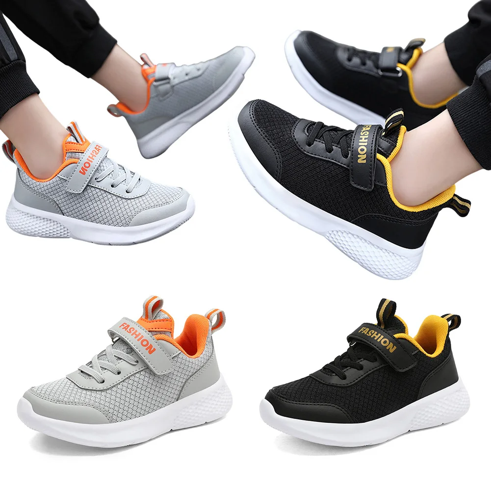 Running Walking Shoes Boys Girls Shoes Hook and Loop Kids Shoes Breathable Running Athletic Shoes for Toddler/Little Kid/Big Kid