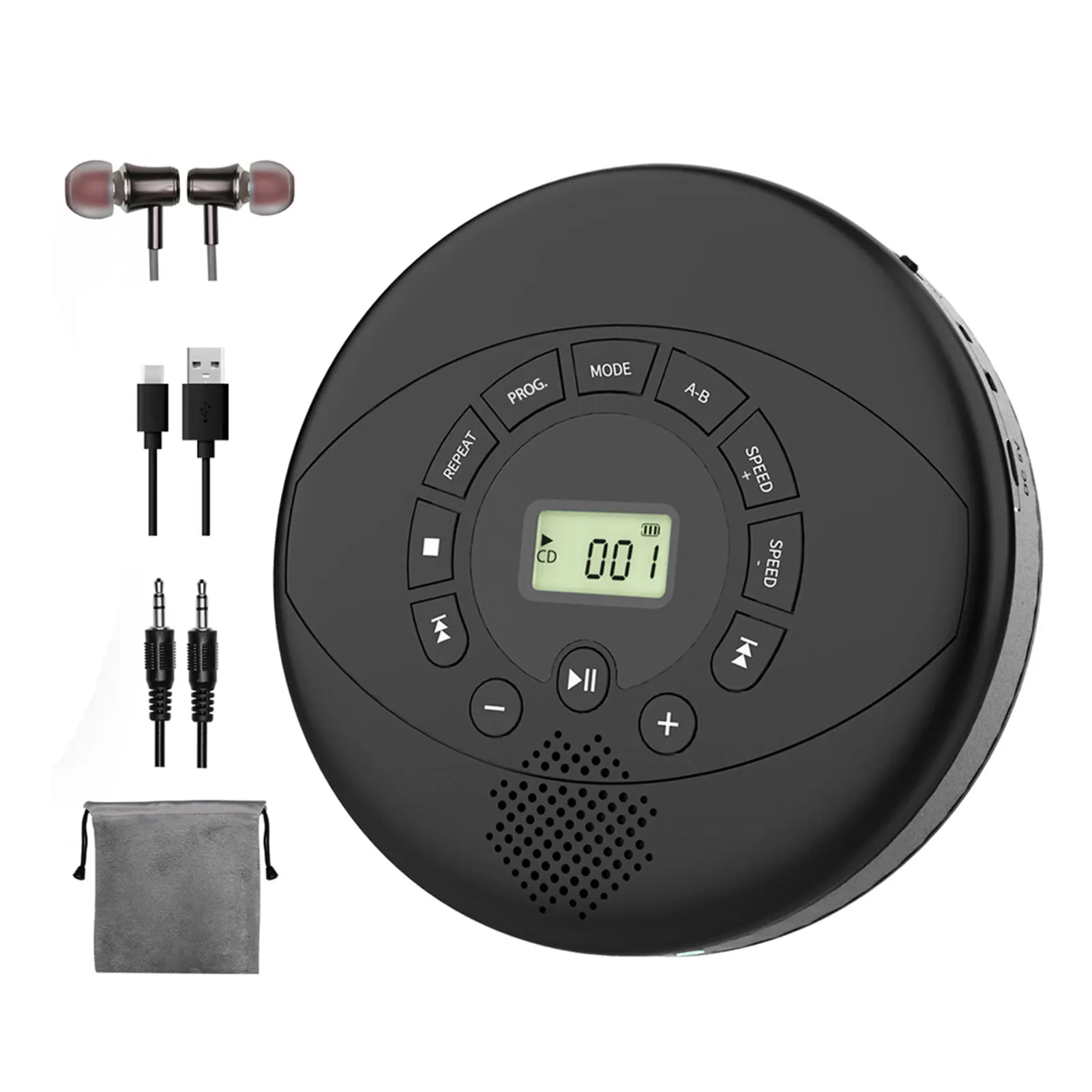 

Portable CD Player CD Player Rechargeable CD Portable CD Player With Speakers Rechargeable CD Player White