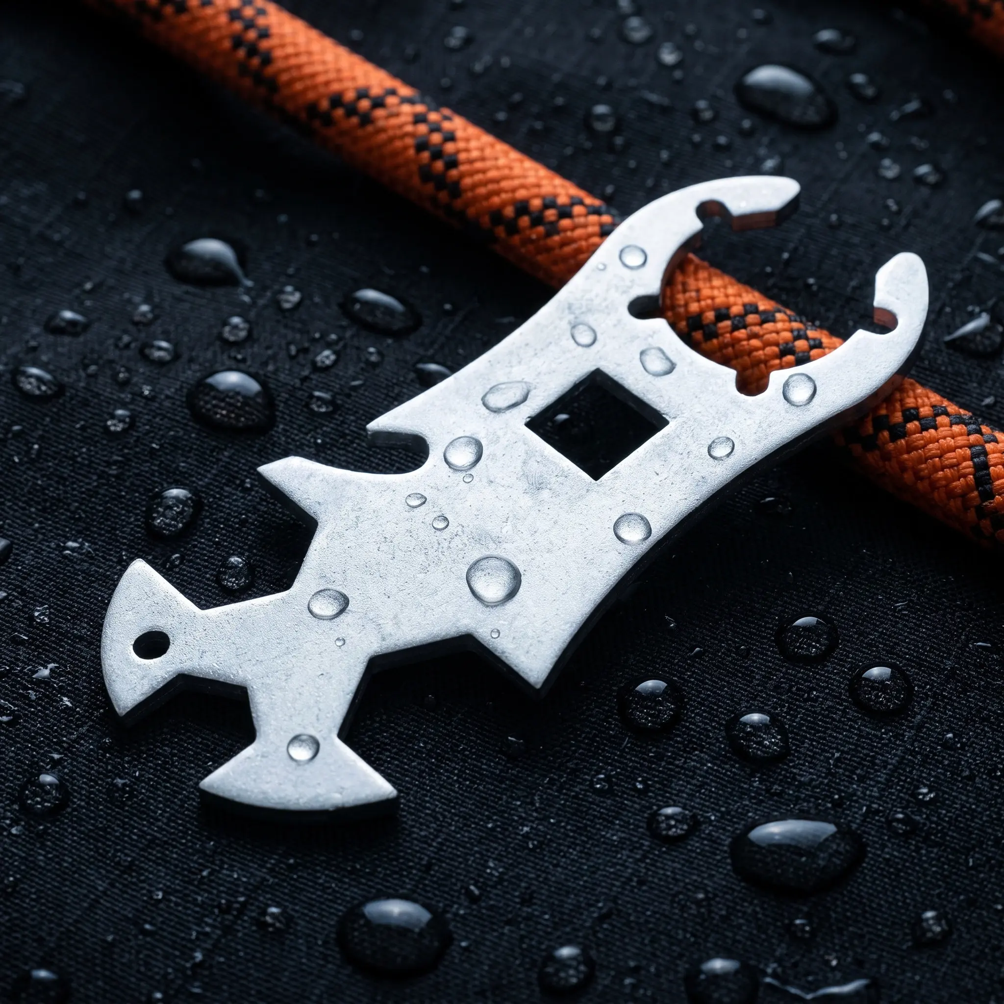 Gas Cylinder Wrench Stainless Steel Outdoor Propane Tank Valve Spanner Key Camping Bbq Grill Tool Non-Slip Handle Emergency Shut