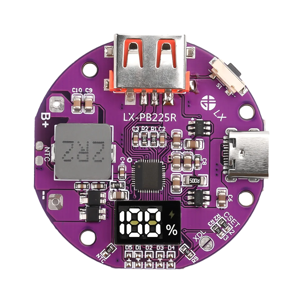 22.5W power bank bidirectional fast charging mobile power module circuit board PD/QC fast charging