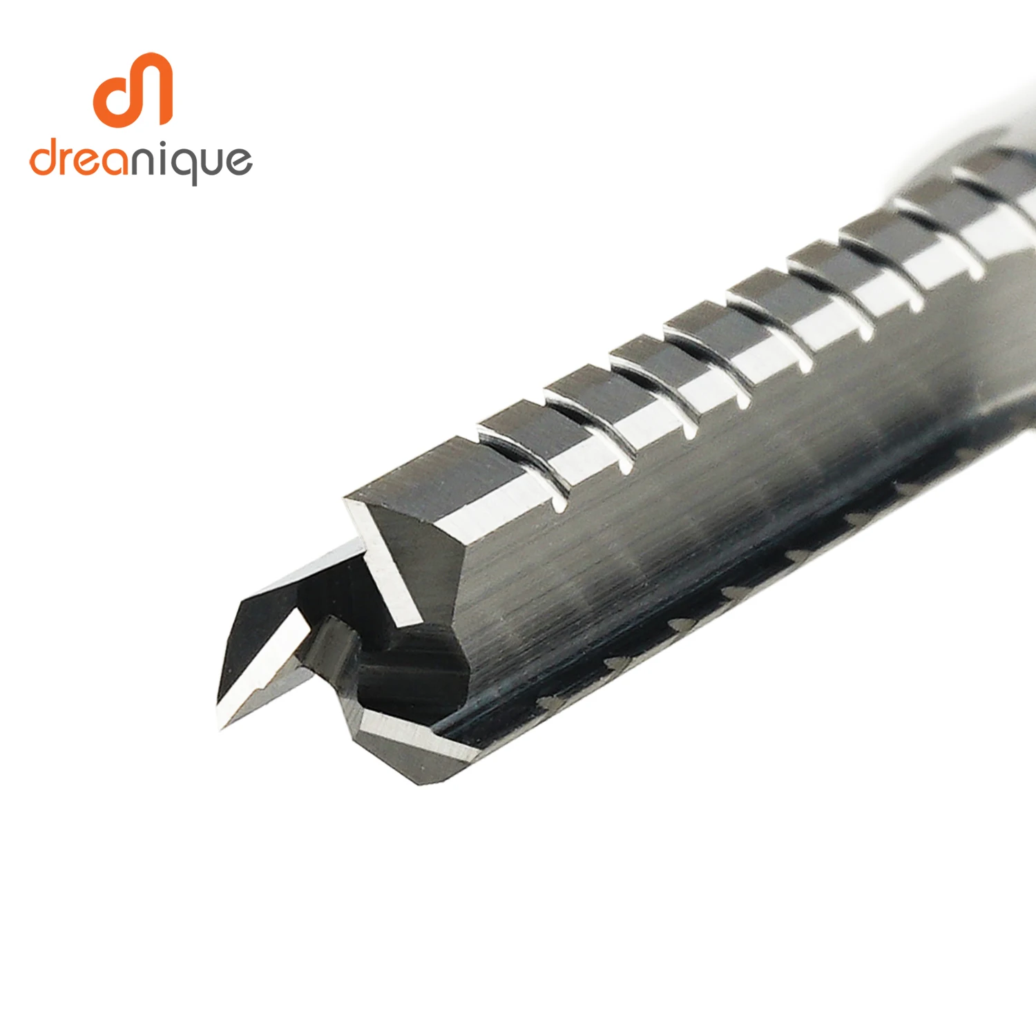 Dreanique 1pc 3 Straight Flutes Tungsten Carbide Milling Cutter Chipbreaker Woodworking Carving CNC Trimming Slot Bit Plywood