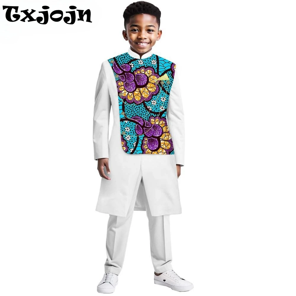 

High Quality African Boys Suit Set 2 Pieces Festivals Outfit,Handsome Smart Kids Suits Piano Performance Wear,Stylish Tuxedo